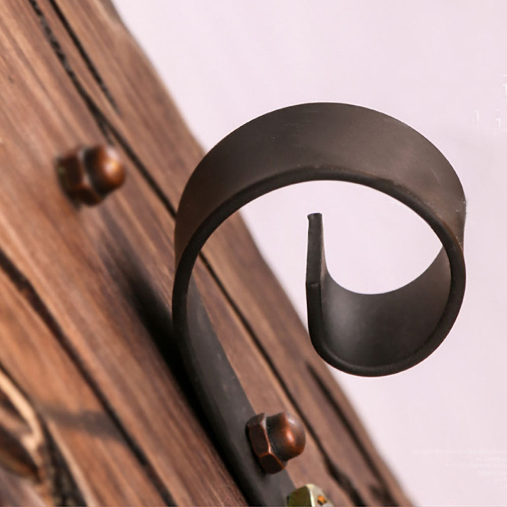 Austin Rechteckige Pendelleuchte, Metall & Holz, 4-flammig - Lumpaz