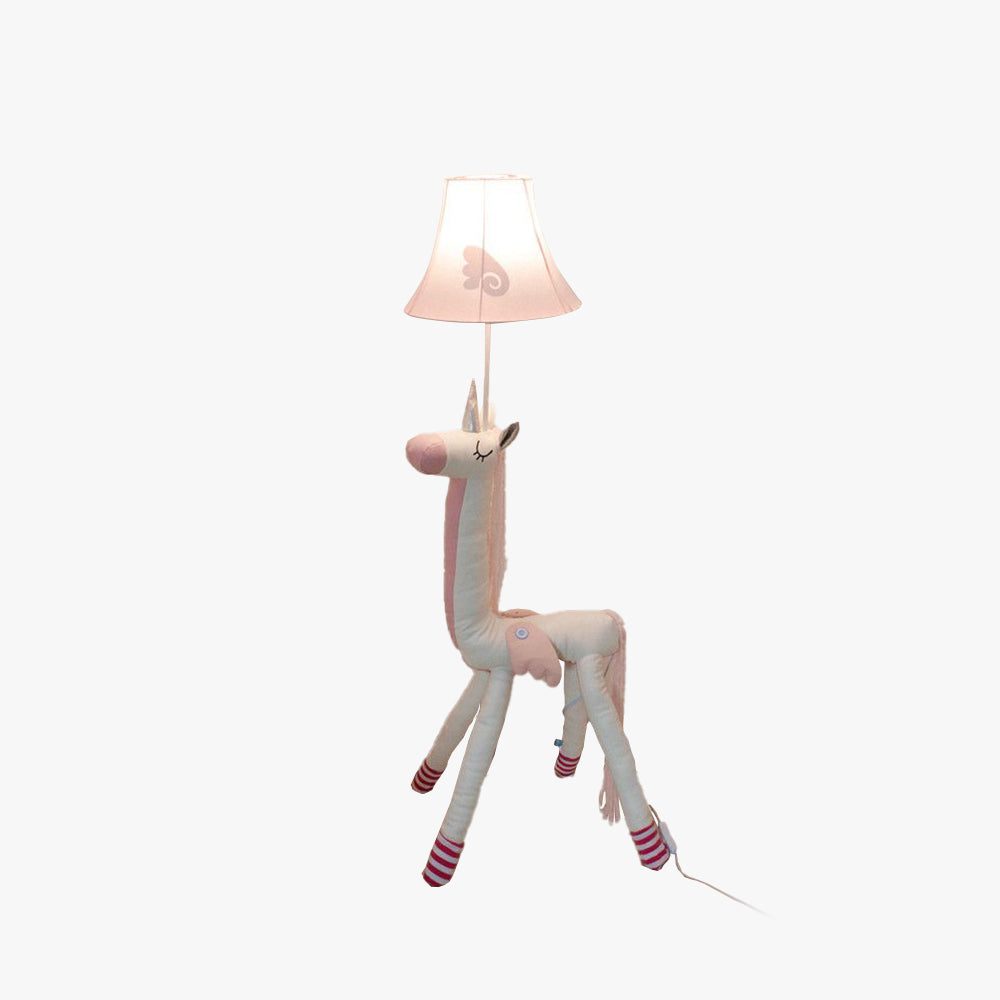 Minori Plüsche Stehleuchte in Einhornform, Metall, 130CM Lang - Lumpaz