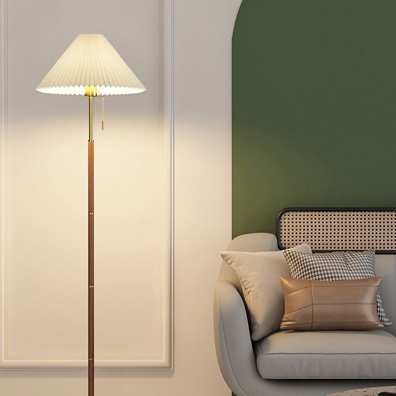 Ozawa Stehlampe Floor Lamp Plissiert, Metall&Stoff, 170CM Lang - Lumpaz