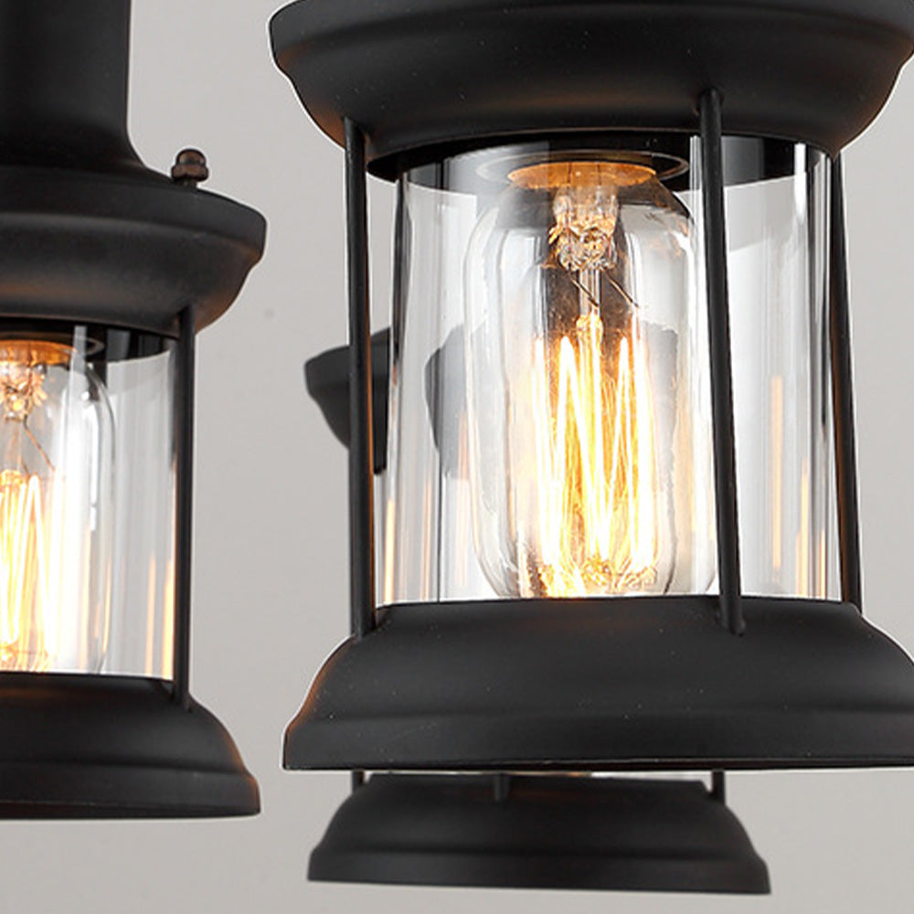 Austin Ruder Pendelleuchte, Metall & Holz, 6-flammig - Lumpaz