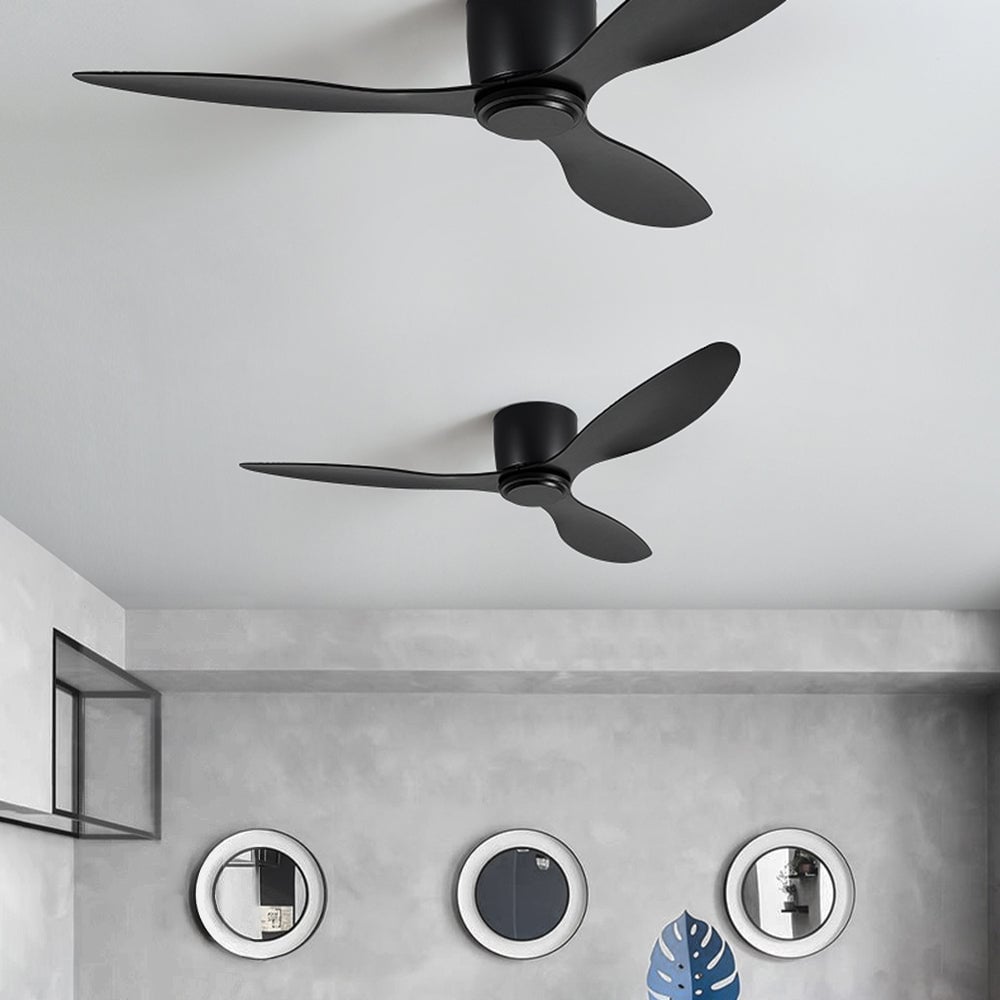 Walters Minimalist 3 Blätter Deckenventilator, 2 Farben, Metall & ABS, ∅130CM - Lumpaz