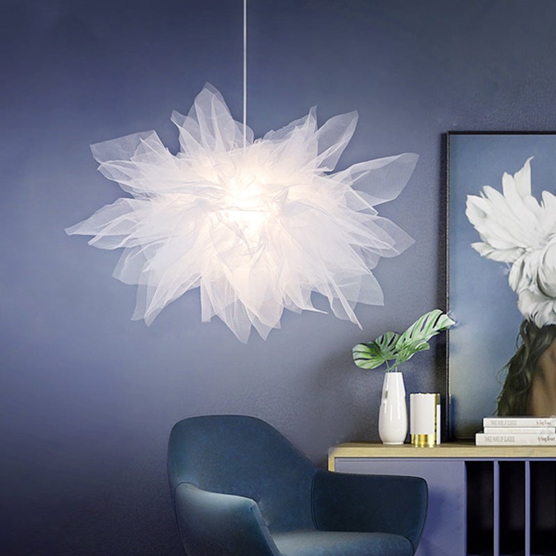 Nordische Mesh Blumenförmige Pendelleuchte aus Stoff für Esszimmer - Lumpaz