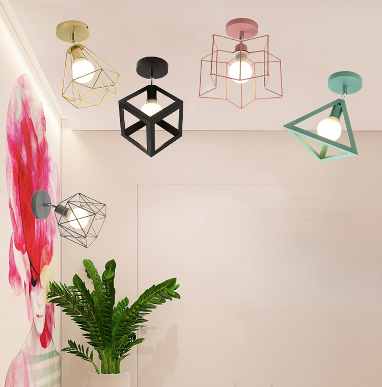 Vintage Deckenlampe E27 Schwarz/Weiß Verstellrichtung LED Deckenleuchten - Lumpaz