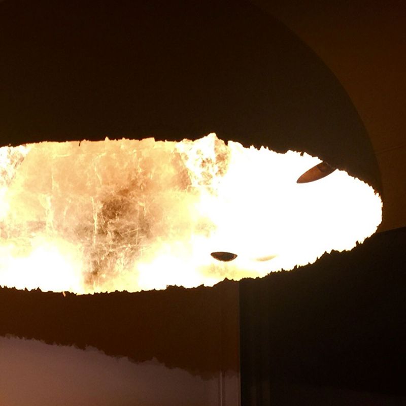 Elif Mondförmige Stehleuchte, Messing & Harz, 2 Farben, 180CM Lang - Lumpaz