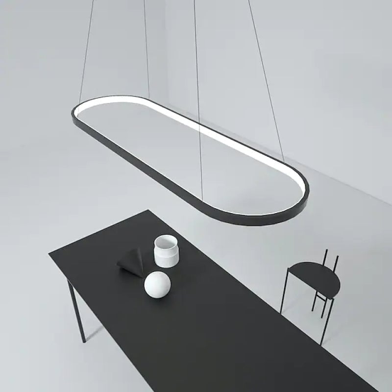 Edge Moderne Kreis LED Pendelleuchte aus Metall für Esszimmer - Lumpaz