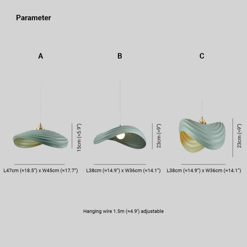 Renée Pendelleuchte 5 Farbe, Resin, 3 Stil - Lumpaz