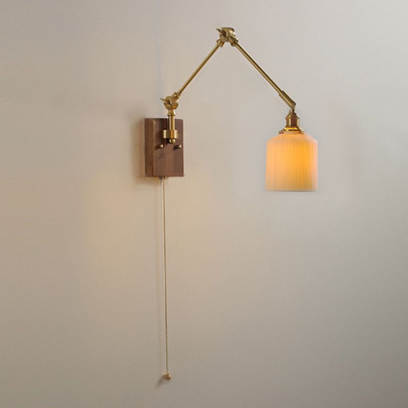 Ozawa Verstellbare Wandleuchte mit Falten, Metall & Holz, 11 Stile - Lumpaz
