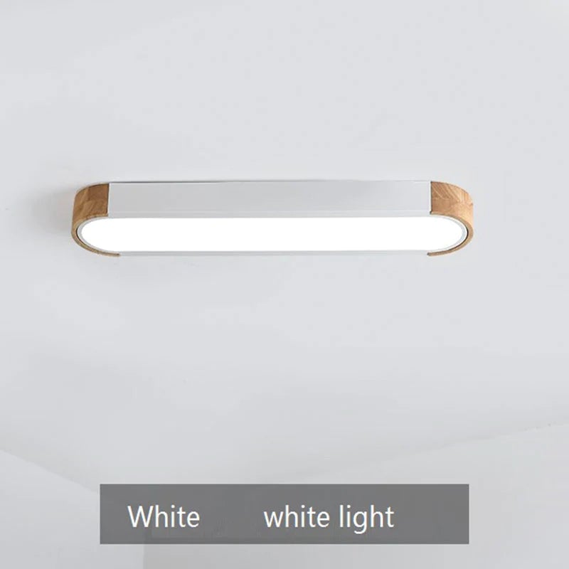 Morandi Einfache LED Deckenleuchte aus Holz für Wohnzimmer, Schlafzimmer - Lumpaz