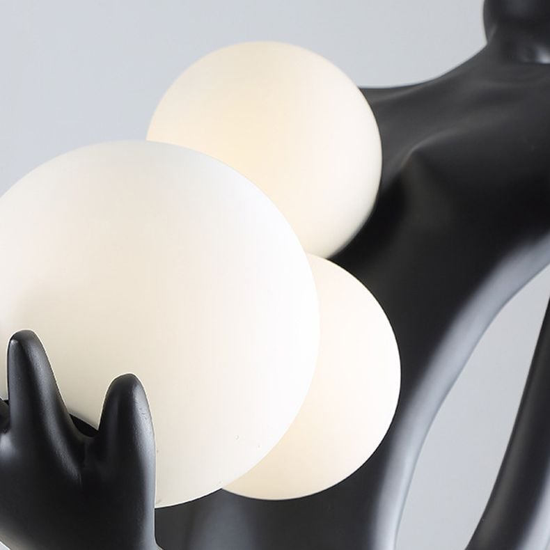 Salgado Mensch Ball Inhaber Stehleuchte, 4/6-flammig, 180/190CM Lang - Lumpaz