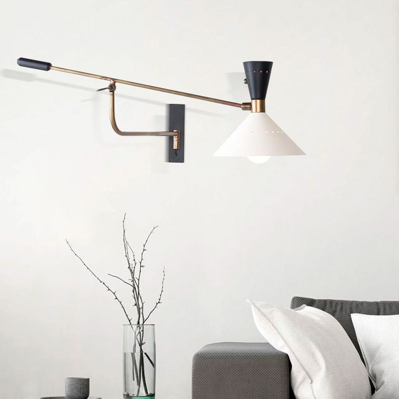 Carins Nordic Verstellbare Wandleuchte Weiß, 78CM Lang - Lumpaz