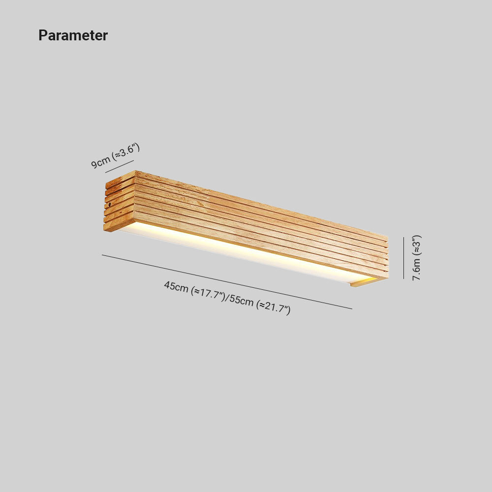 Ozawa Spiegelfront Waschtisch-Wandleuchte, L 35/45/55CM - Lumpaz
