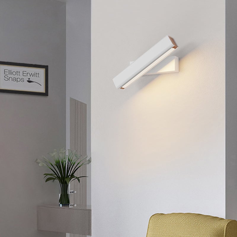 Minimalistische LED Wandleuchte aus Aluminium Drehbar für Schlafzimmer - Lumpaz