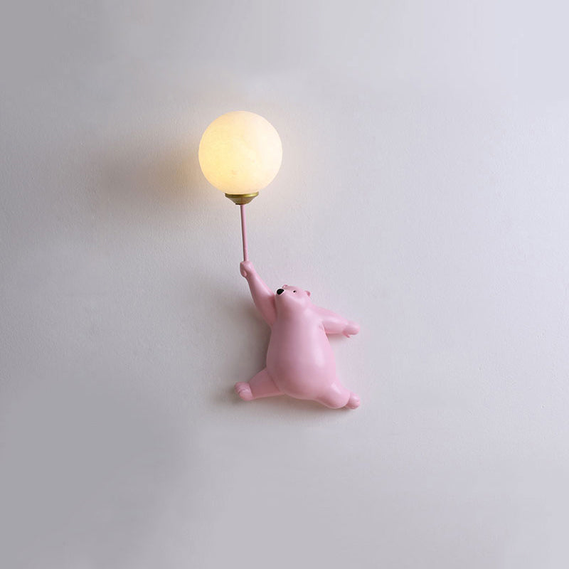 Fateh Wandlampe Bär Ballon, 4 Farben - Lumpaz