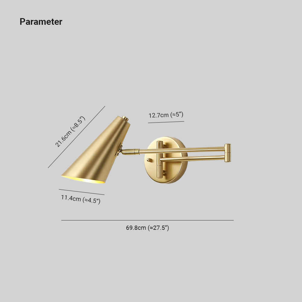 Freja Kegel Verstellbare Wandleuchte, 2 Farben & Stil - Lumpaz