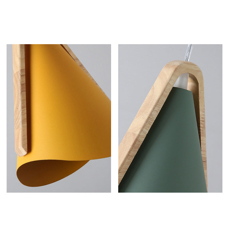 Morandi Cluster-Pendelleuchte 5 Farben, Holz&Metall - Lumpaz