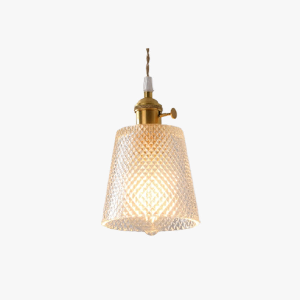 Hailie Künstliche Vintage-Pendelleuchte, 7 Stile, Messing & Glas - Lumpaz