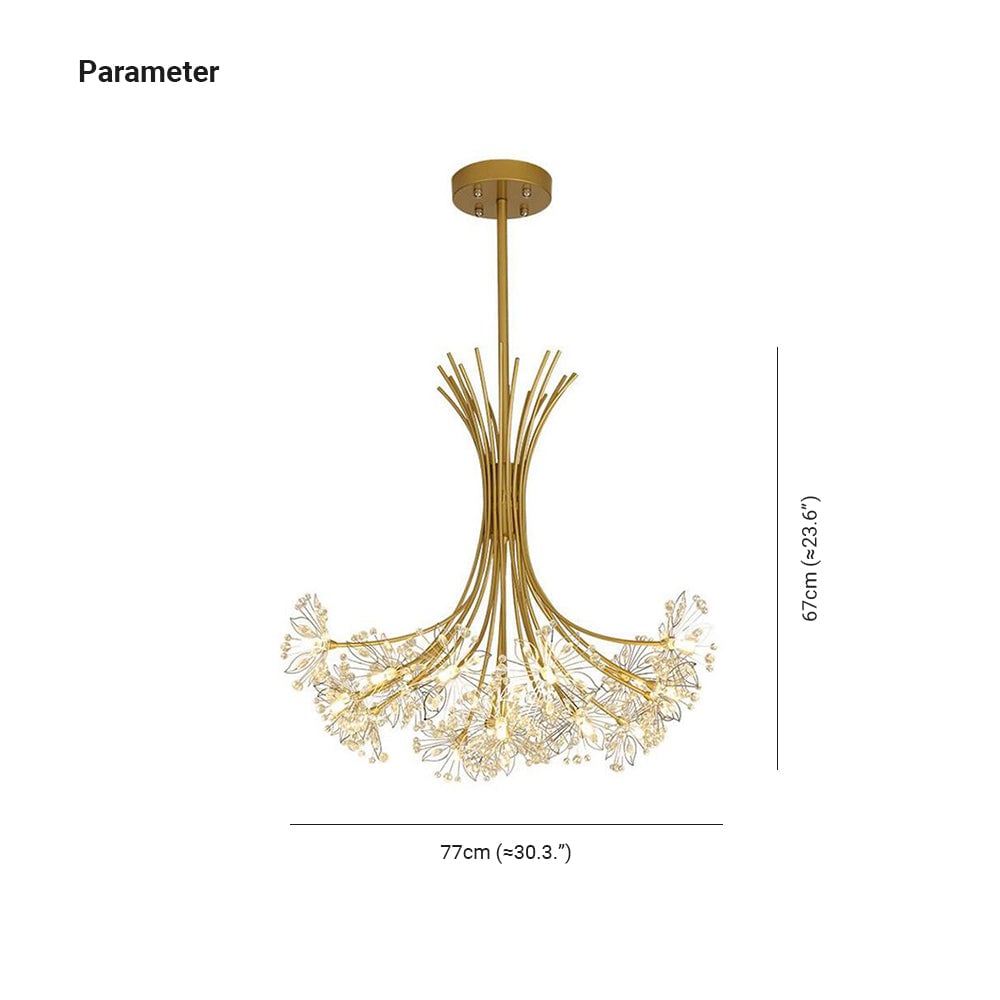 Lili Moderne Kristall Kronleuchter aus Metall für Wohnzimmer, Esszimmer - Lumpaz