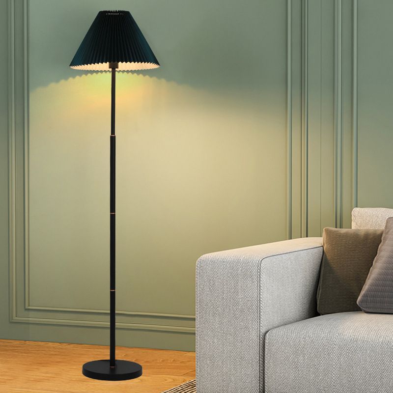 Ozawa Stehleuchte Plissiert, Metall & Stoff, 3 Farben, 165CM Lang - Lumpaz