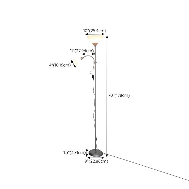 Eryn Stehleuchte, Metall, 2-flammig, 178CM Lang - Lumpaz