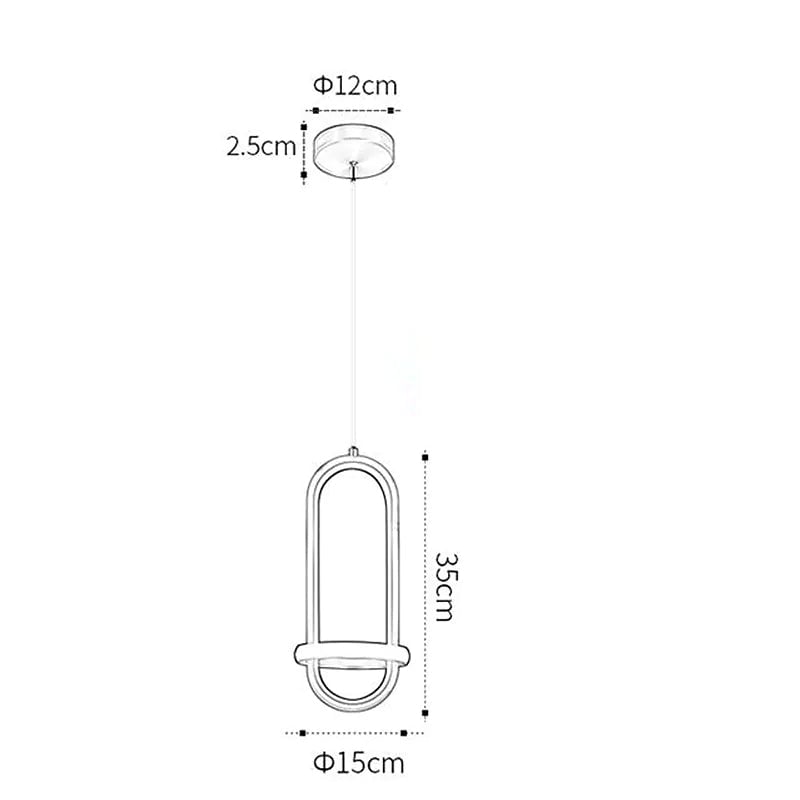 Moderne minimalistische Nachttisch-Kronleuchter-Pendelleuchte für Schlafzimmer - Lumpaz