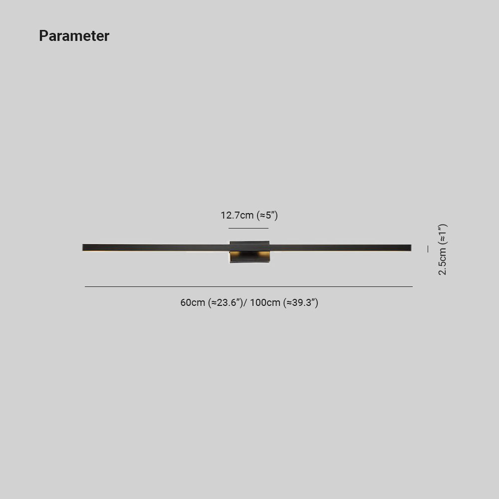Leigh Spiegelfront Waschtisch-Wandlampe, L 60/100CM - Lumpaz