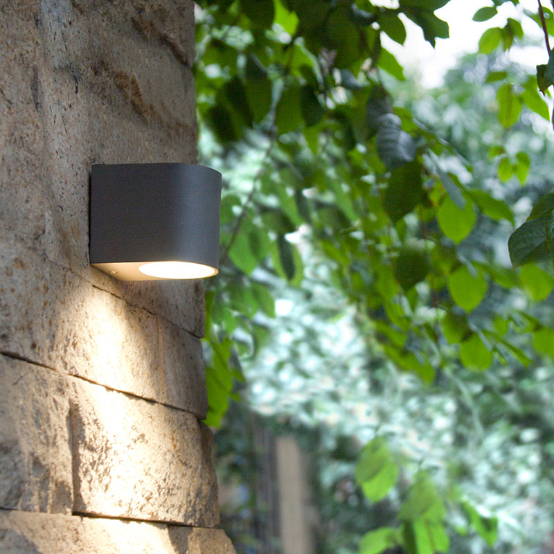 Orr Außenwandleuchte, 2 Stile, Aluminium&Glas - Lumpaz