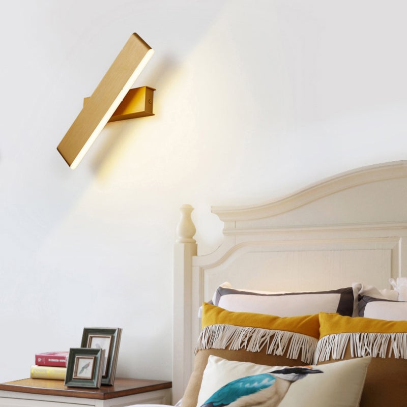 Minimalistische LED Wandleuchte aus Aluminium für Schlafzimmer - Lumpaz