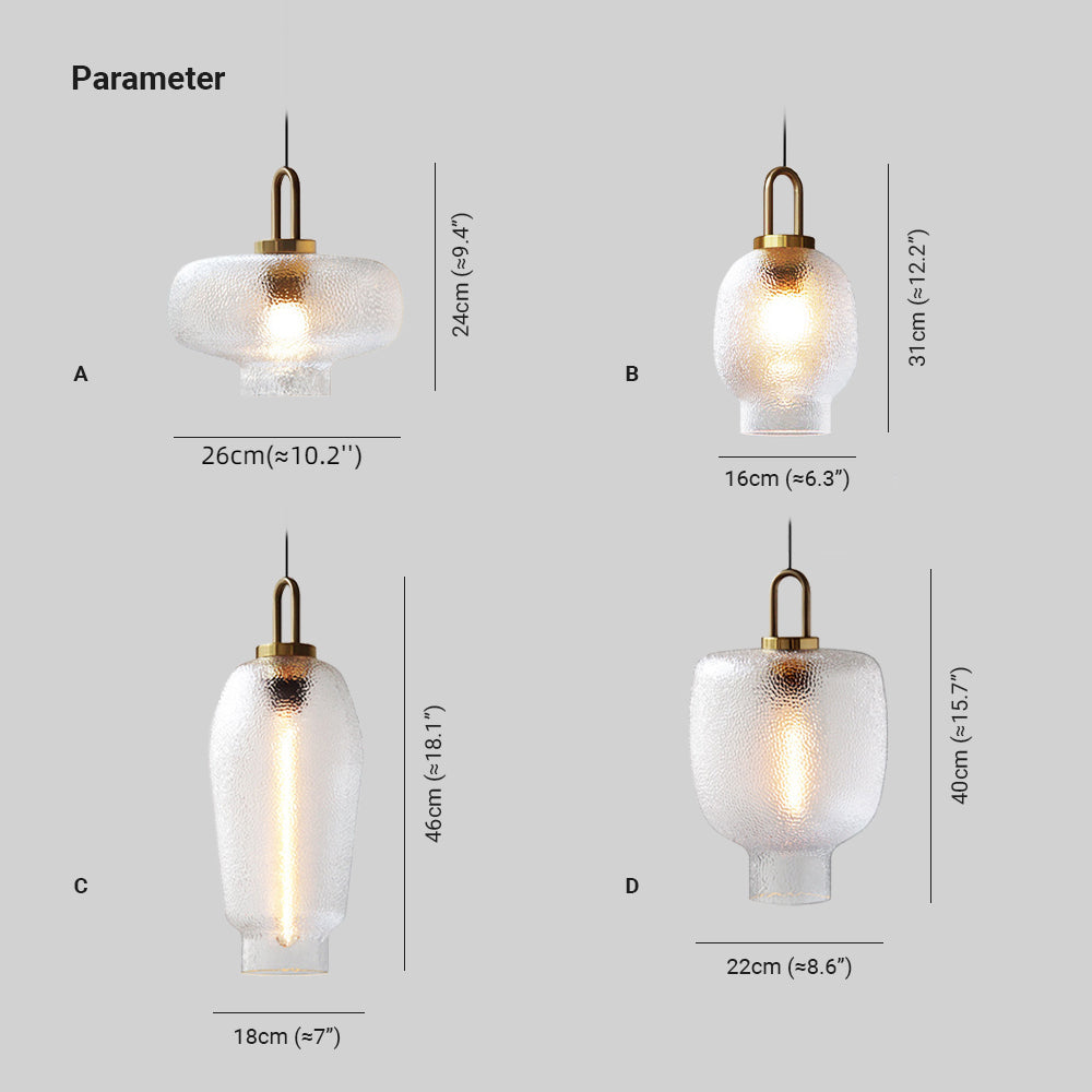 Hailie Pendelleuchte aus mattiertem Glas, ∅26/18/22CM - Lumpaz