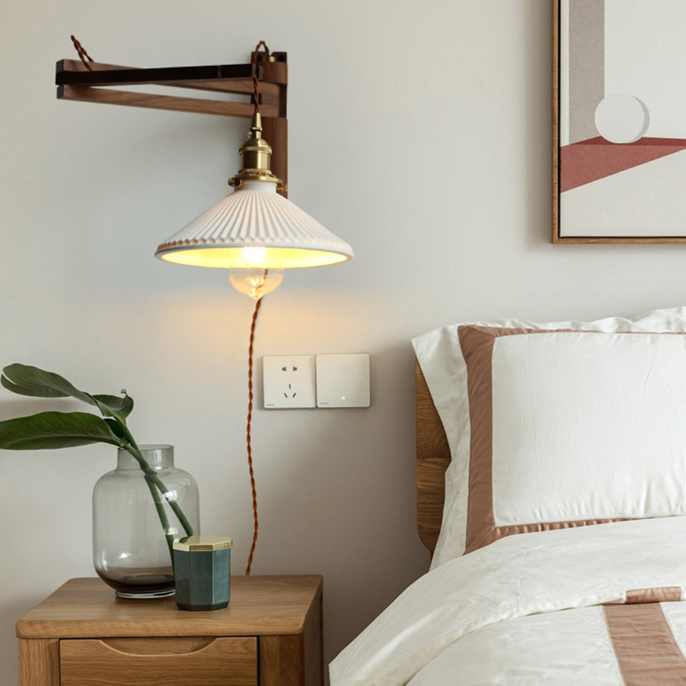 Ozawa Vintage Wandlampe klappbar 3 Farben, Holz - Lumpaz