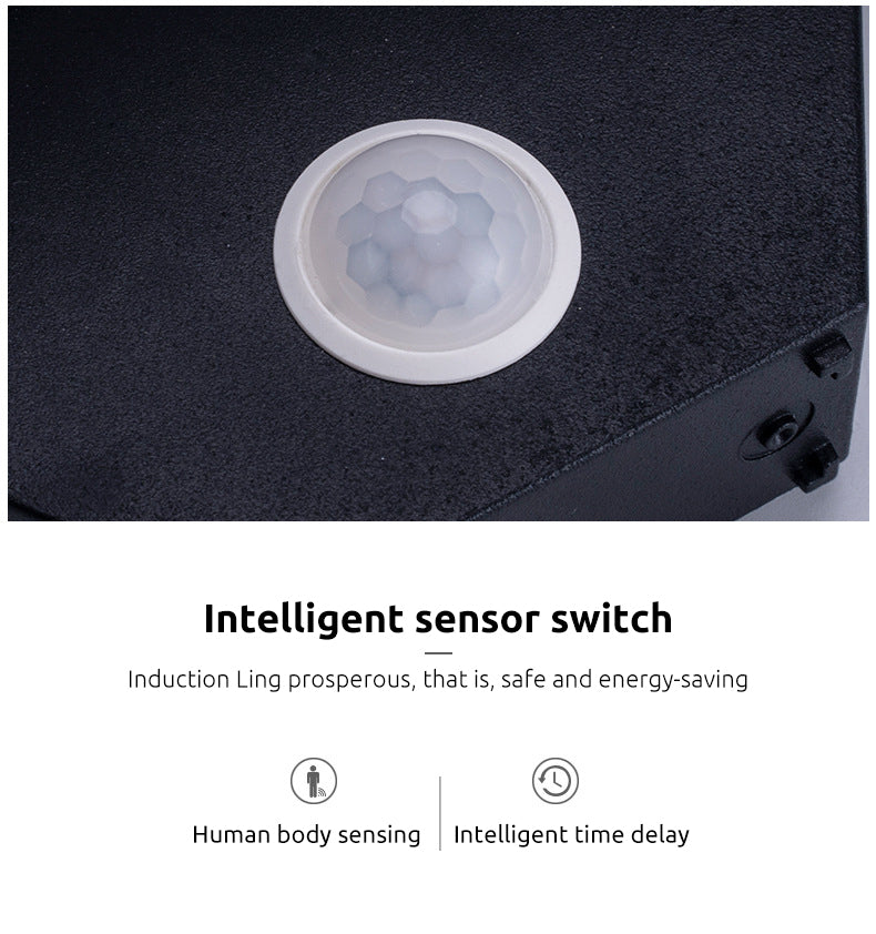 Wasserdichte Sensor-Wandleuchte mit warmweißer LED - Lumpaz