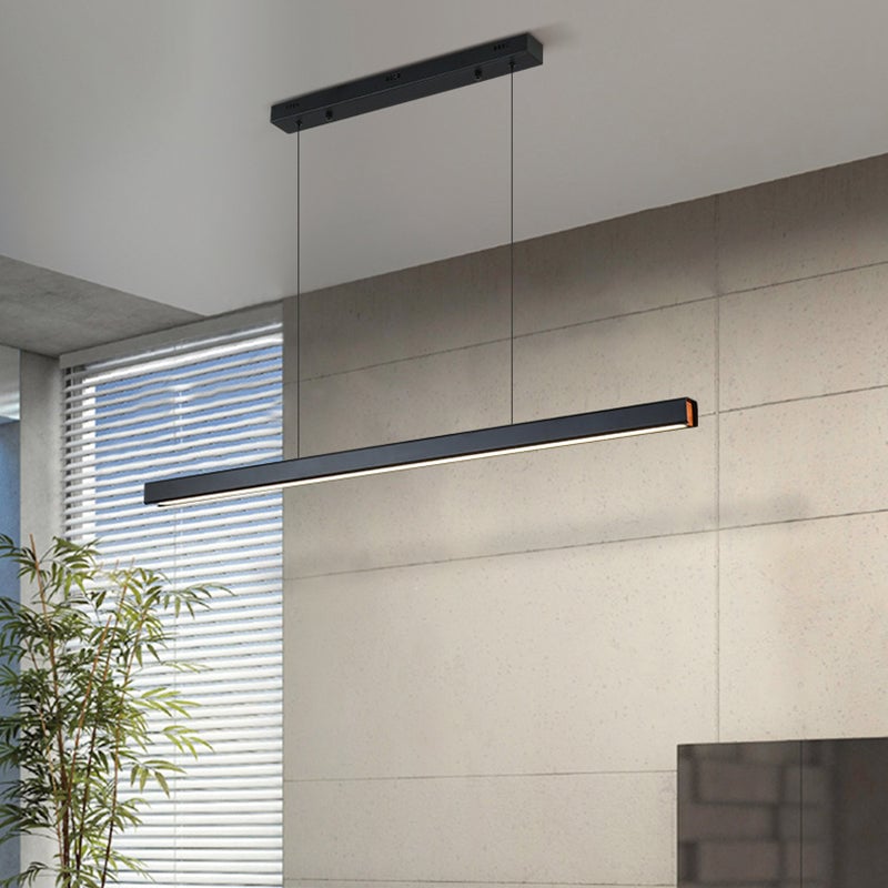 Edge Pendelleuchte Linear dimmbar, Metall&Holz, 60/80/100/120CM Lang - Lumpaz
