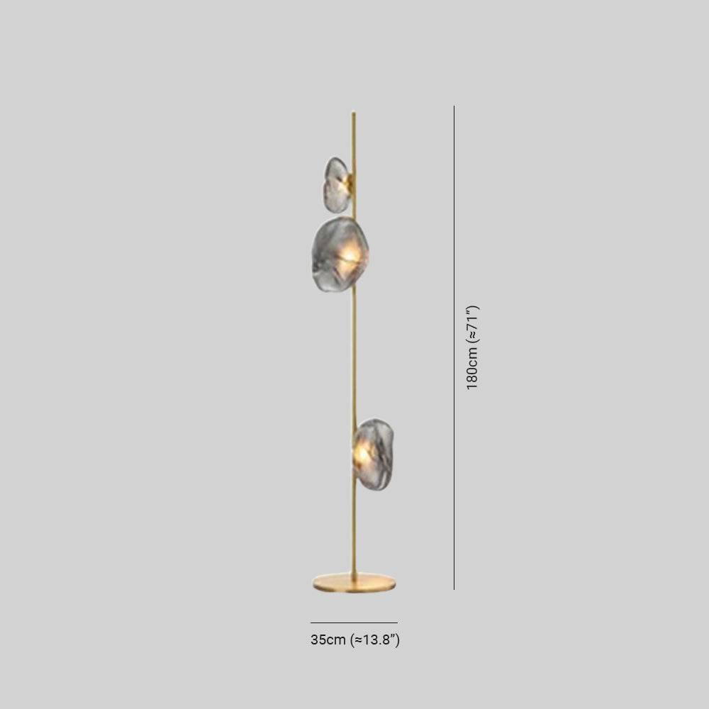 Byers Stehleuchte, 3/6 -flammig, Metall und Glas - Lumpaz