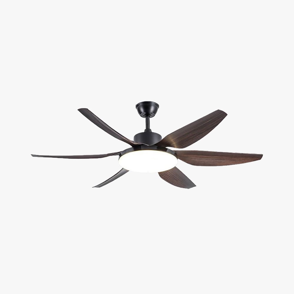 Haydn Weißer 6-Blatt-Deckenventilator mit Beleuchtung Grundlegend, ∅130CM - Lumpaz