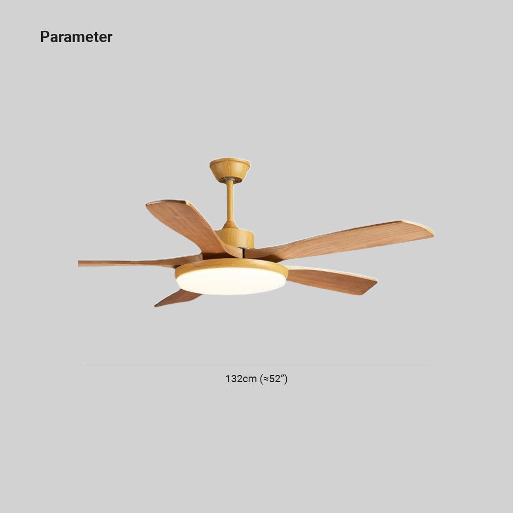 Haydn 5-Blatt-Deckenventilator mit Beleuchtung, 2 Farbe, Metall & ABS, ∅132CM - Lumpaz