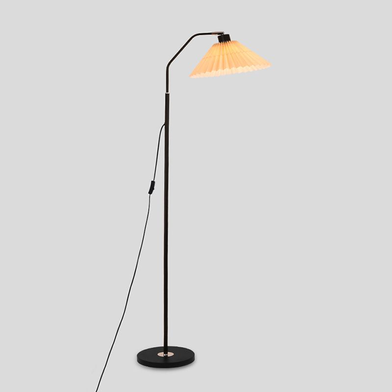 Ozawa Stehlampe Plissiert, Metall & Textil, 4 Farben, 150CM Lang - Lumpaz
