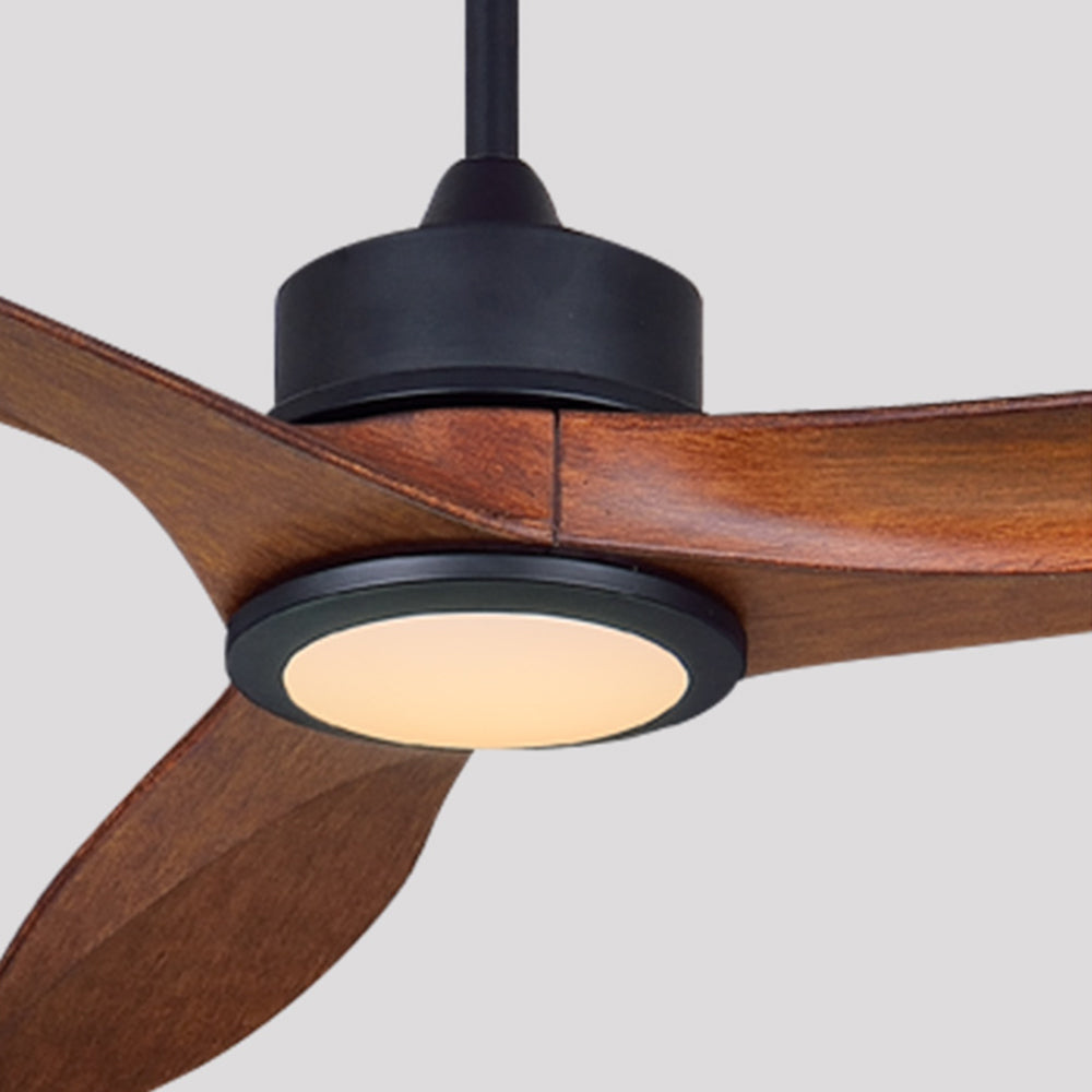 Haydn 3-Blatt Deckenventilator, Metall & Holz, ∅132CM - Lumpaz