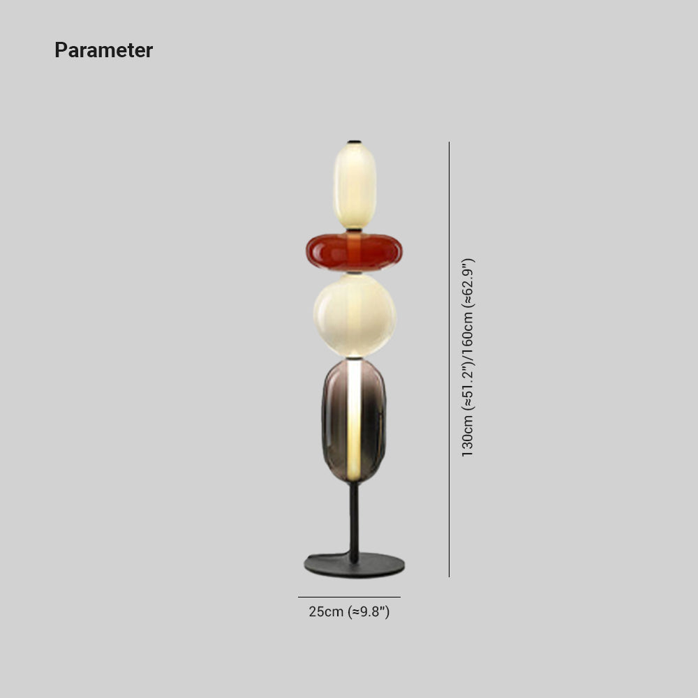 Morandi Stehleuchte, Metall & Glas - Lumpaz