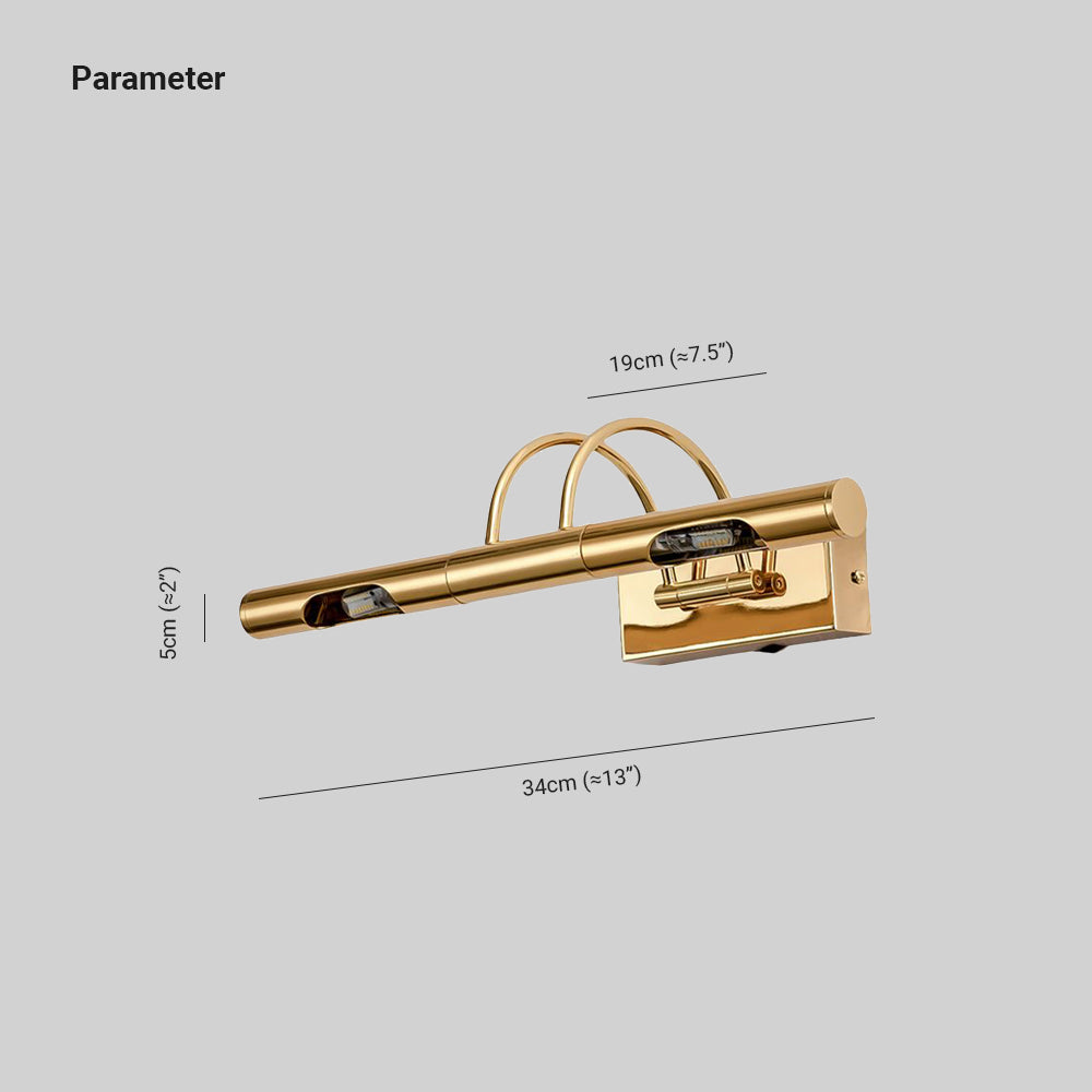 Freja Spiegelfront Waschtisch-Wandleuchte, 34CM Lang - Lumpaz