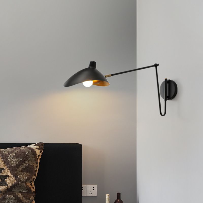 Brady Schwarz Verstellbare Wandleuchte, Metall, 65CM Lang - Lumpaz