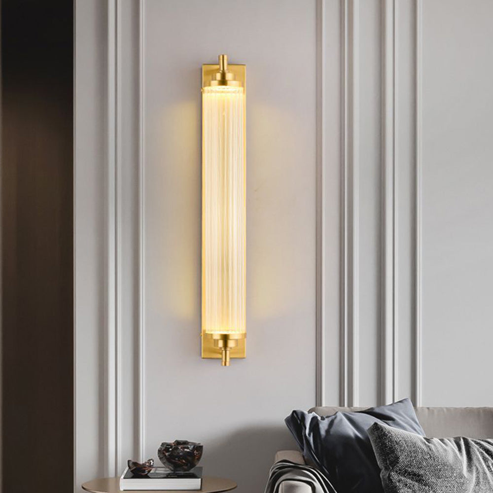 Kristy Spiegelfront Waschtisch-Wandleuchte, Metall & Kristall, 40/55CM Lang - Lumpaz