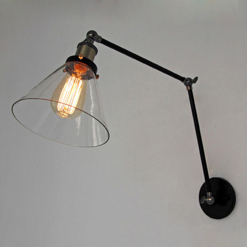 Brady Wandleuchte verstellbar, Metall&Glas - Lumpaz