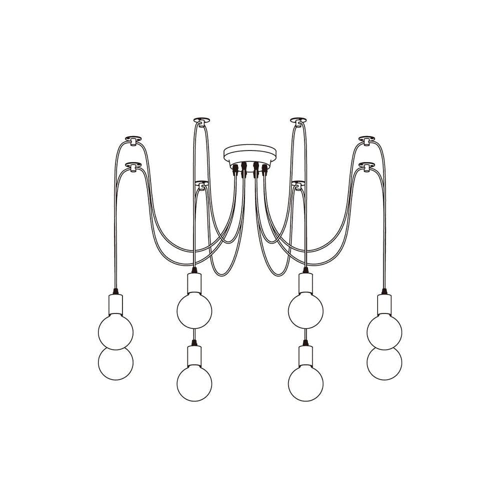 Alessio Spider Kronleuchter, 5/8/10/12/15-flammig, 2 Farben - Lumpaz