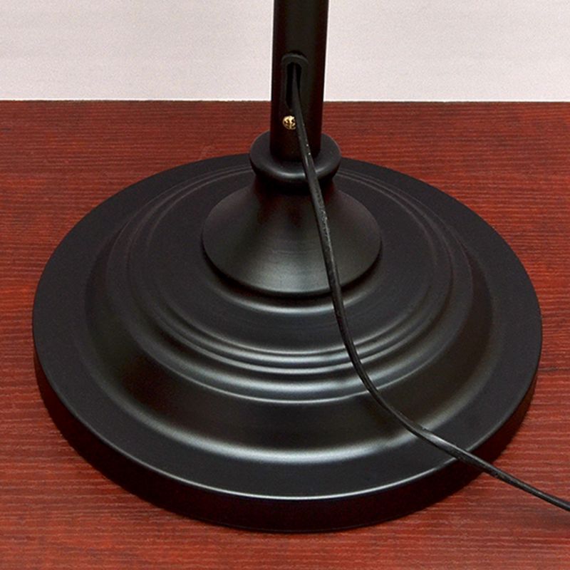 Alessio Laternen Schirm Schwarz Stehlampe mit einem kleinen Tisch, Metall, 4 Farben, 174CM Lang - Lumpaz