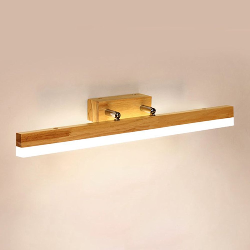 Ozawa Spiegelfront Eitelkeit Wandleuchte, Metall & Holz, L40/60/80/100CM - Lumpaz