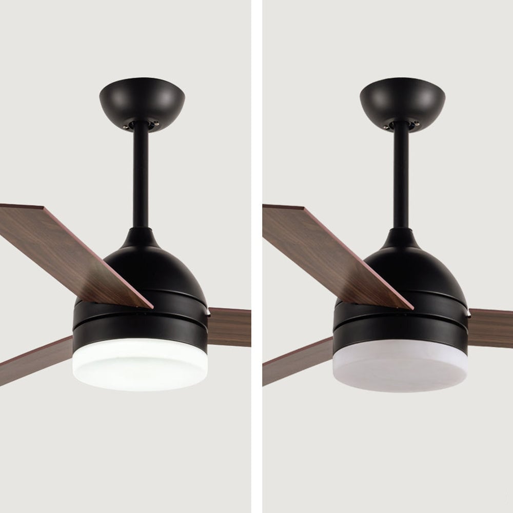Haydn 3-Blätter Deckenventilator mit Beleuchtung, Schwarz & Weiß, ∅107CM - Lumpaz