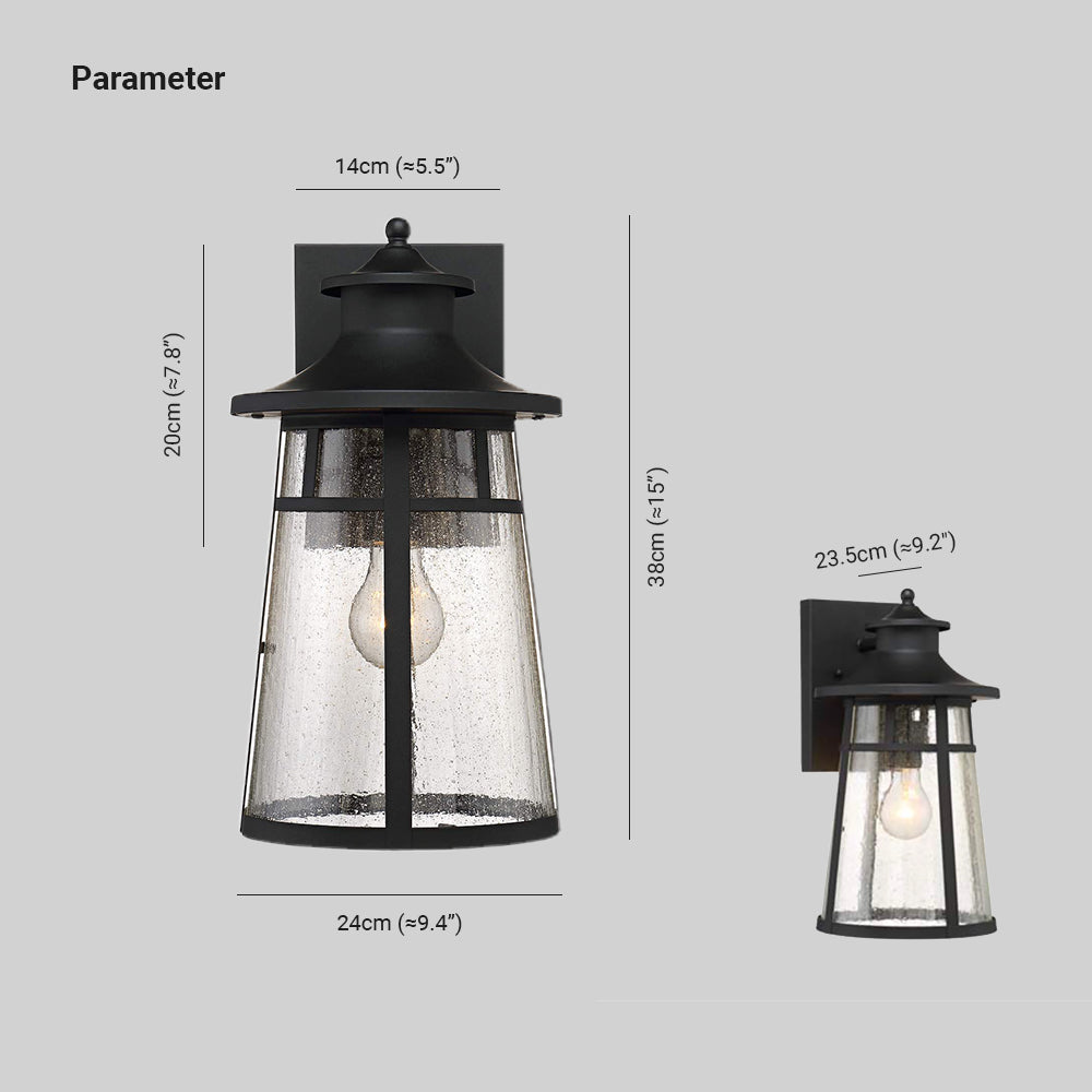 Alessio Laterne Außenbereich Wandleuchte, 38CM Lang - Lumpaz