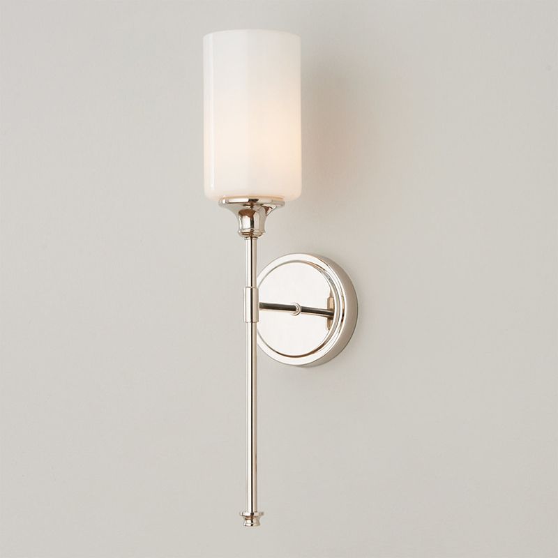 Leigh Milchglas-Spiegelfront Wandleuchte, 2 Farben, 50CM Lang - Lumpaz