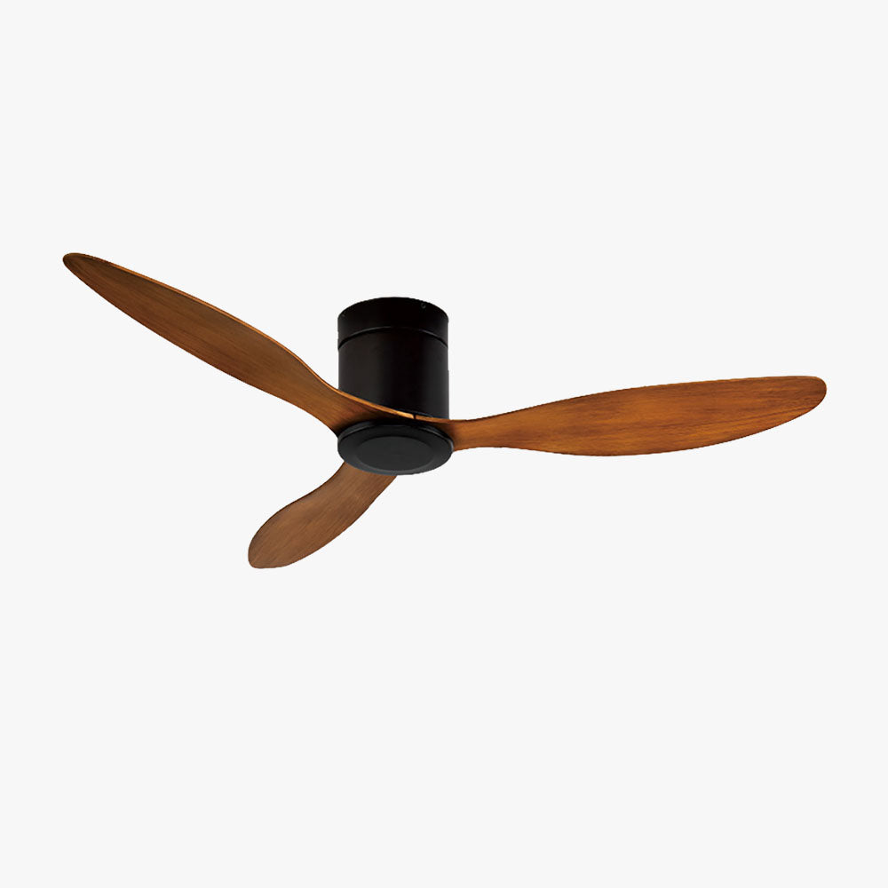 Walters Minimalist 3 Blätter Schwarz Deckenventilator, ∅132CM - Lumpaz