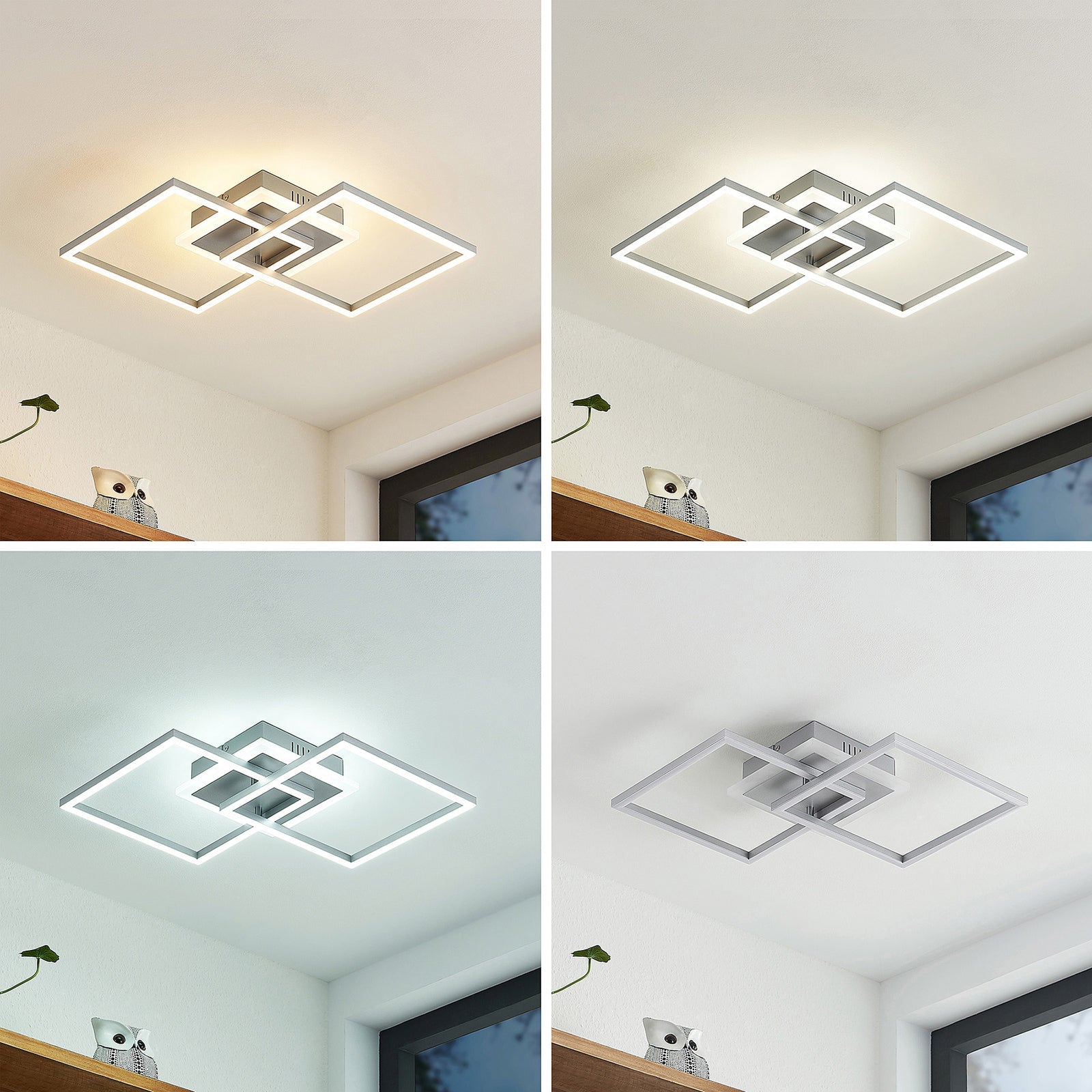 Lacey Deckenleuchte, Doppel-Quadrat, 2 Farben - Lumpaz