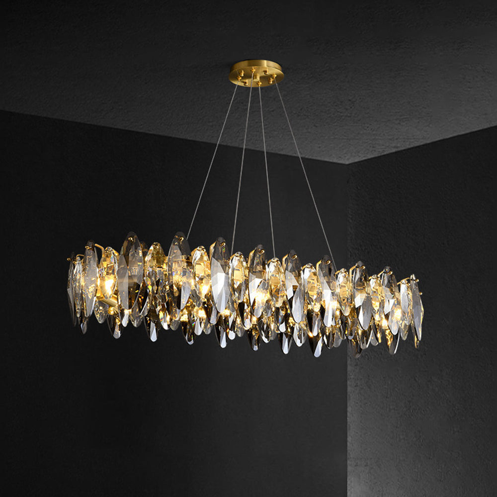 Marilyn Pendelleuchte Farbe Temperatur Schaltbar, Kupfer & Kristall, ∅90/120cm - Lumpaz